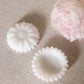 Vintage Small White Milk Glass Lidded Flower Lidded Jar