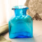 Modern Large Blenko Turquoise Blue Glass Water Bottle Carafe Vase