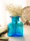Modern Large Blenko Turquoise Blue Glass Water Bottle Carafe Vase