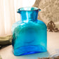 Modern Large Blenko Turquoise Blue Glass Water Bottle Carafe Vase