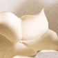 Modern Medium Arhaus Magnolia Flower Cream Ceramic Dish