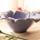 Retro Medium Periwinkle Purple Ceramic Flower Bowl