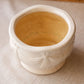 Vintage Off-White Pottery Planter with Swag Drape Details