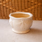 Vintage Off-White Pottery Planter with Swag Drape Details