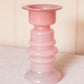 Vintage Ombré Pink Opaline Glass Polish Vase or Candlestick