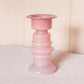 Vintage Ombré Pink Opaline Glass Polish Vase or Candlestick