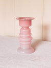Vintage Ombré Pink Opaline Glass Polish Vase or Candlestick
