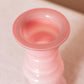 Vintage Ombré Pink Opaline Glass Polish Vase or Candlestick