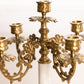 Vintage Brass and Marble Stone Candelabra (Made in Italy)