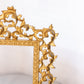 Ornate Large Gold Tone Metal Rectangular Standing Frame