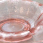 Vintage Paden City Peacock and Wild Rose Pink Flared Bowl