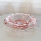 Vintage Paden City Peacock and Wild Rose Pink Flared Bowl