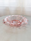 Vintage Paden City Peacock and Wild Rose Pink Flared Bowl