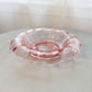 Vintage Paden City Peacock and Wild Rose Pink Flared Bowl