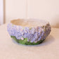 Periwinkle Purple Ceramic Hydrangea Flower Bowl or Planter