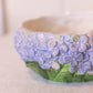 Periwinkle Purple Ceramic Hydrangea Flower Bowl or Planter