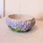 Periwinkle Purple Ceramic Hydrangea Flower Bowl or Planter