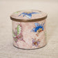 Vintage Small Light Pink Enamel-on-Brass Lidded Butterfly Jar