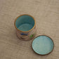 Vintage Small Light Pink Enamel-on-Brass Lidded Butterfly Jar