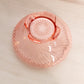 Vintage Imperial Pink Twisted Optic Glass Footed Bowl