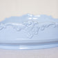 Vintage Powder Blue Ceramic Console Bowl with Candleholders Set