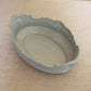 Vintage Powder Blue Ceramic Console Bowl with Candleholders Set