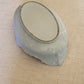 Vintage Powder Blue Ceramic Console Bowl with Candleholders Set