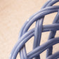 Primo'Gi Medium Blue Circular Ceramic Woven Basket Bowl
