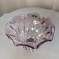 Thick Purple & Clear Shannon Crystal Bowl Made in Poland