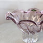 Thick Purple & Clear Shannon Crystal Bowl Made in Poland