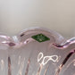 Thick Purple & Clear Shannon Crystal Bowl Made in Poland