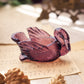 Vintage Swan Amethyst Dark Purple Glass Salt Cellar Toothpick Holder