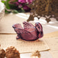 Vintage Swan Amethyst Dark Purple Glass Salt Cellar Toothpick Holder