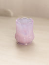 Vintage Small Purple Opalescent Glass Oval Detail Toothpick Holder