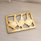 Vintage Brass Rectangular Trivet with 3 Geese