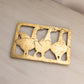 Vintage Brass Rectangular Trivet with 3 Geese