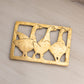 Vintage Brass Rectangular Trivet with 3 Geese