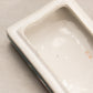 Rectangular Green Ceramic Lidded Box with Floral Details