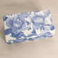 Rectangular White and Blue Ceramic Floral Lidded Box