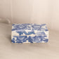 Rectangular White and Blue Ceramic Floral Lidded Box