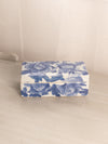 Rectangular White and Blue Ceramic Floral Lidded Box