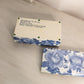 Rectangular White and Blue Ceramic Floral Lidded Box