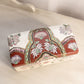 Rectangular White Ceramic Red Green Purple Floral Lidded Box