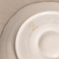 Reproduction Circular White Ceramic Oyster Plate with Pink Floral Designs