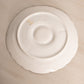 Reproduction Circular White Ceramic Oyster Plate with Pink Floral Designs