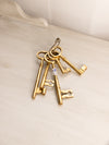 Set of 5 Brass Keys on Ring