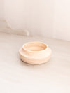 Small Circular White & Pinkish Beige Alabaster Stone Dish