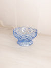 Small Blue Glass Moon & Star Footed Bowl