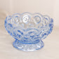 Small Blue Glass Moon & Star Footed Bowl
