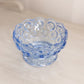 Small Blue Glass Moon & Star Footed Bowl